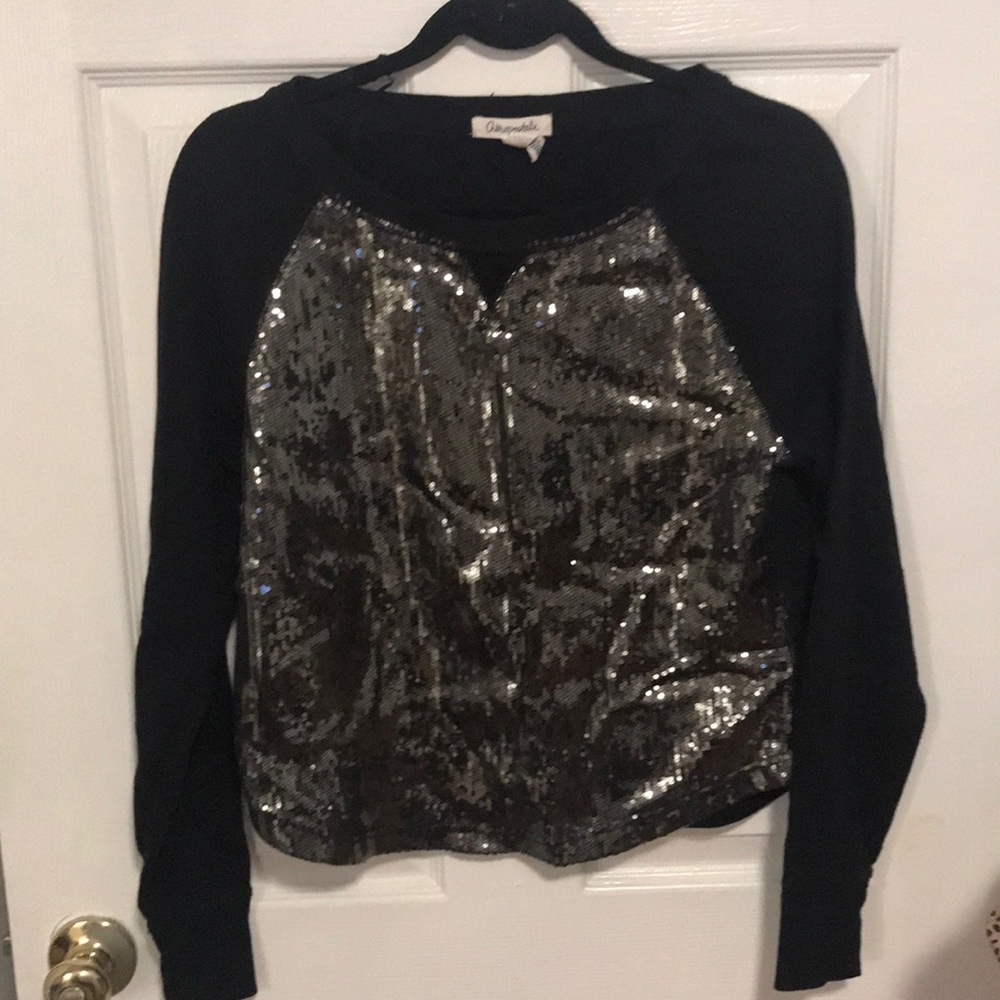 Sequin sweater shirt